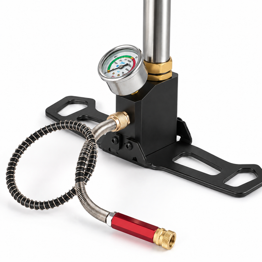 3-Stage PCP Hand Pump with Pressure Gauge