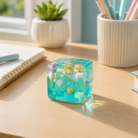 Ocean Cube Silicone Squishy Sensory Stress Relief Toy