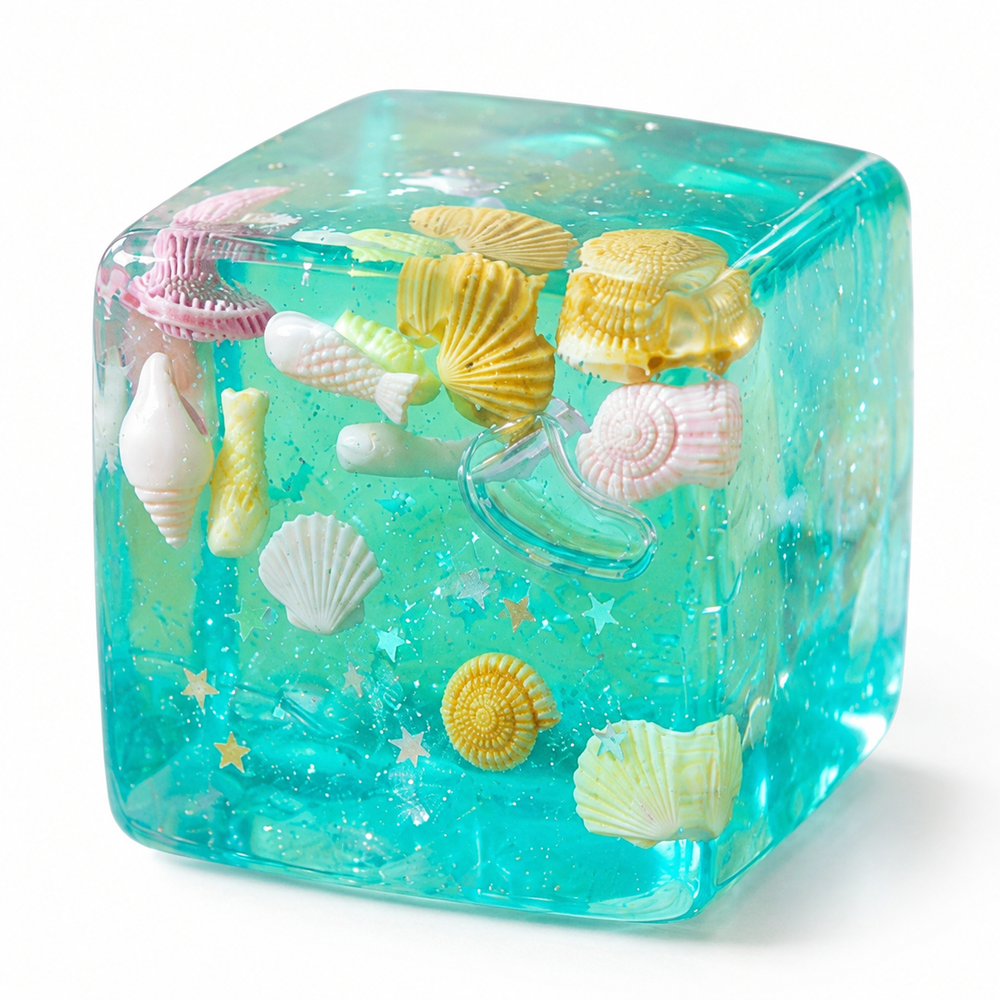 Ocean Cube Silicone Squishy Sensory Stress Relief Toy