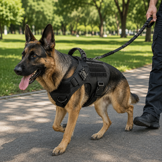 Large Dog Tactical Harness - Collar &amp; Leash Set