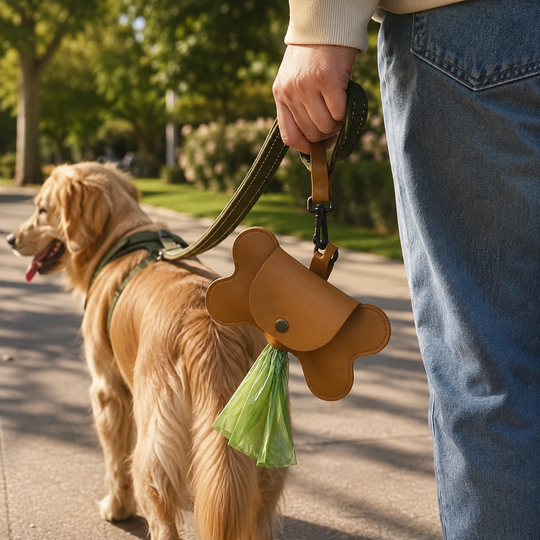 Extra Thick Dog Poop Bags with Paw Print Design