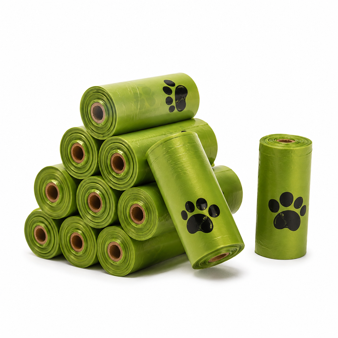 Extra Thick Dog Poop Bags with Paw Print Design