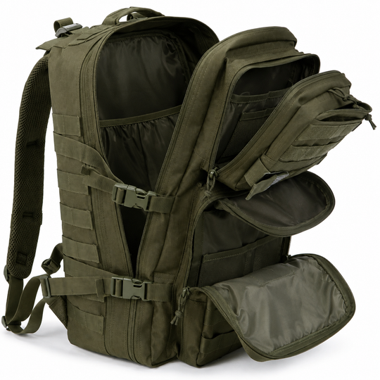 45L Tactical Backpack with Multi-Compartment Storage