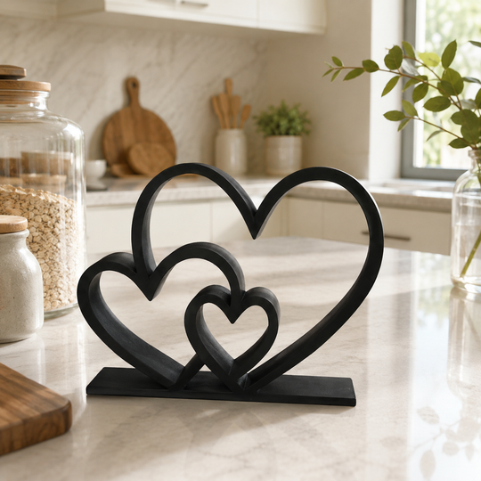 Heart-to-Heart Love Statue – Modern Home Decor