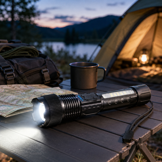 20W Rechargeable LED Tactical Flashlight with Zoom
