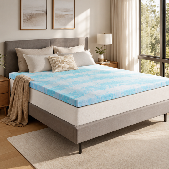 JHK Gel Memory Foam Mattress Topper