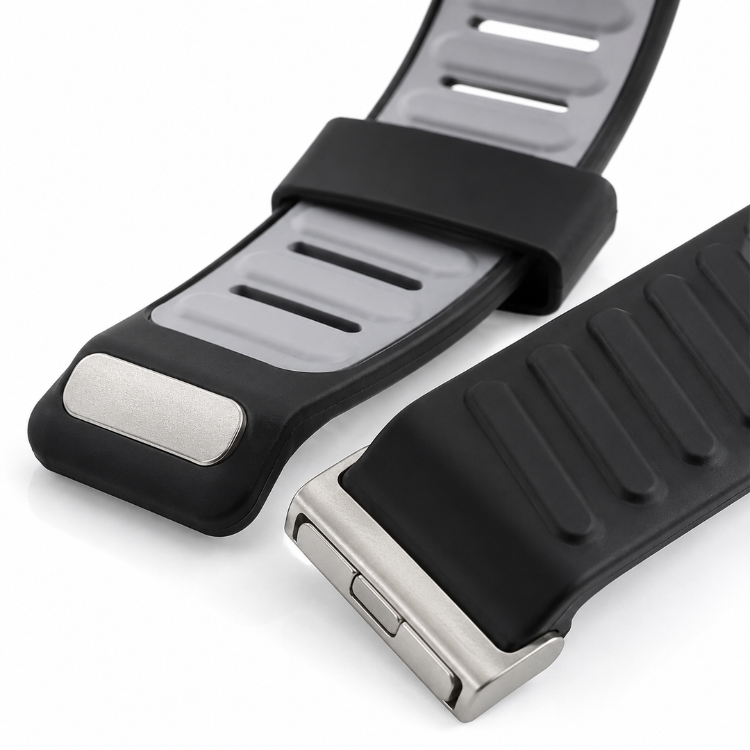 Silicone Dual-Color Fitness Tracker Replacement Strap