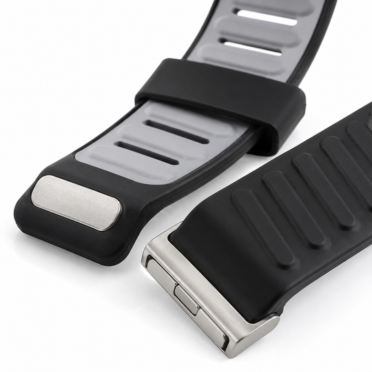 Silicone Dual-Color Fitness Tracker Replacement Strap
