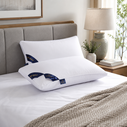 Luxury Memory Foam Bed Pillow – 100% Cotton Cover