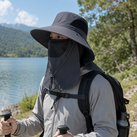 UV Protection Sun Hat with Removable Face &amp; Neck Flap
