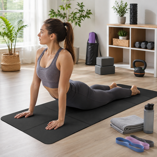 Foldable EVA Yoga Mat for Yoga, Pilates &amp; Floor Exercise