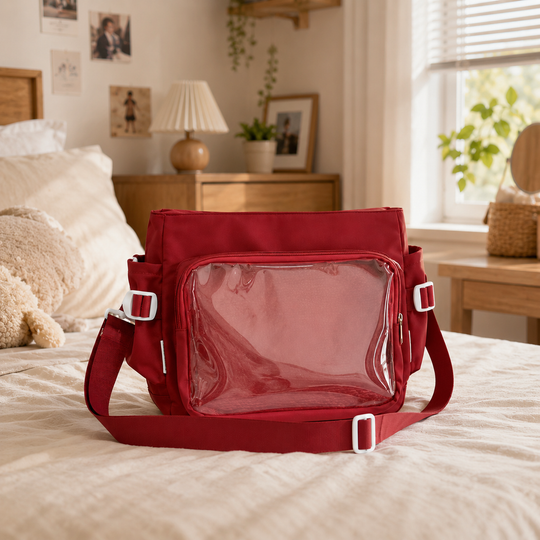 Japanese Style Ita Messenger Bag with Clear Display Window