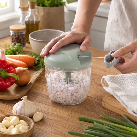 Pull String Food Chopper Vegetable Cutter