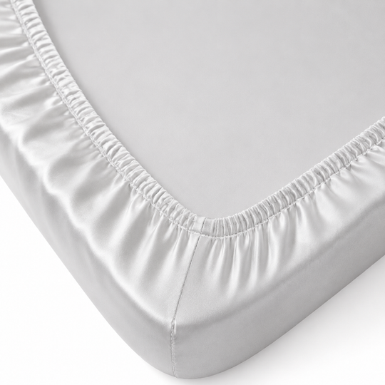 Ice Silk Satin Fitted Sheet with Elastic Band