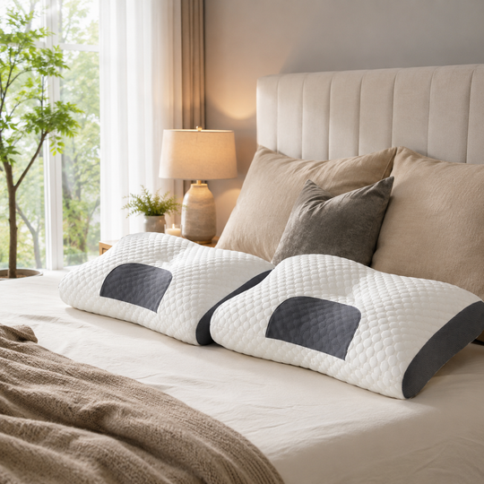 2-Pack Ergonomic Contour Neck Support Pillows