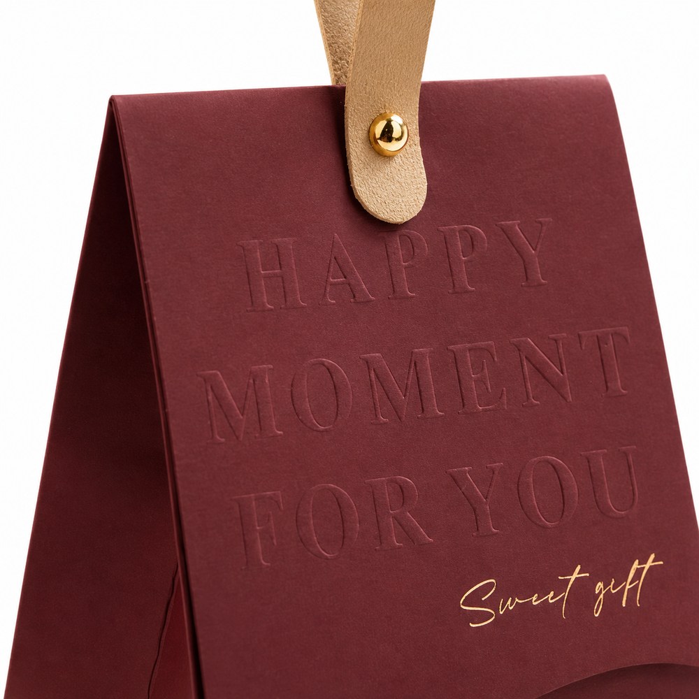 Portable Paperboard Wedding Favor Gift Box with Handle