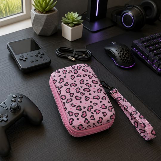 Portable Game Console Carrying Case with Wrist Lanyard