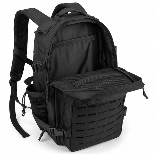 25L Tactical MOLLE Backpack with Dual Bottle Holders