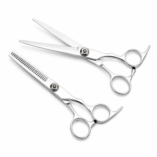 Professional 6-Inch Stainless Steel Hair Cutting &amp; Thinning Scissors Set