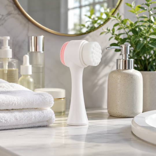 Double-Sided Silicone Facial Cleansing Brush