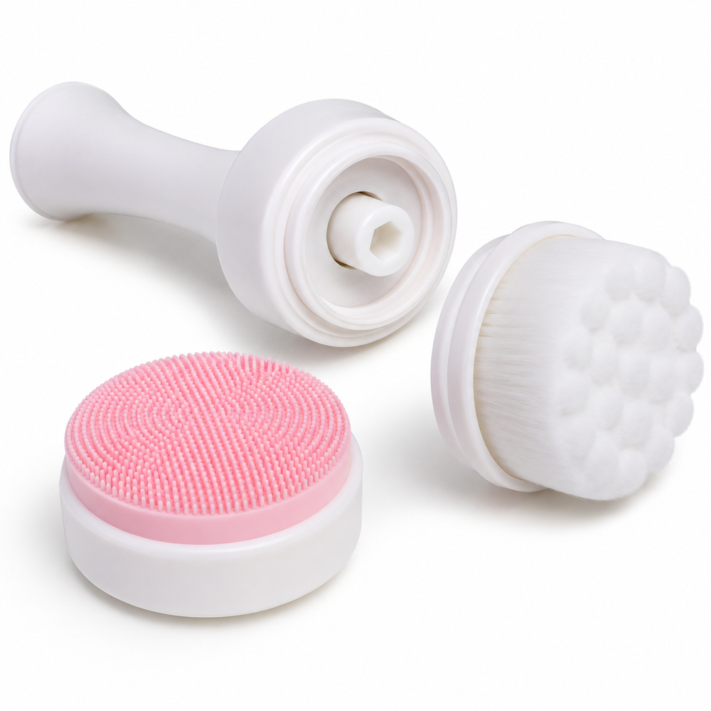 Double-Sided Silicone Facial Cleansing Brush