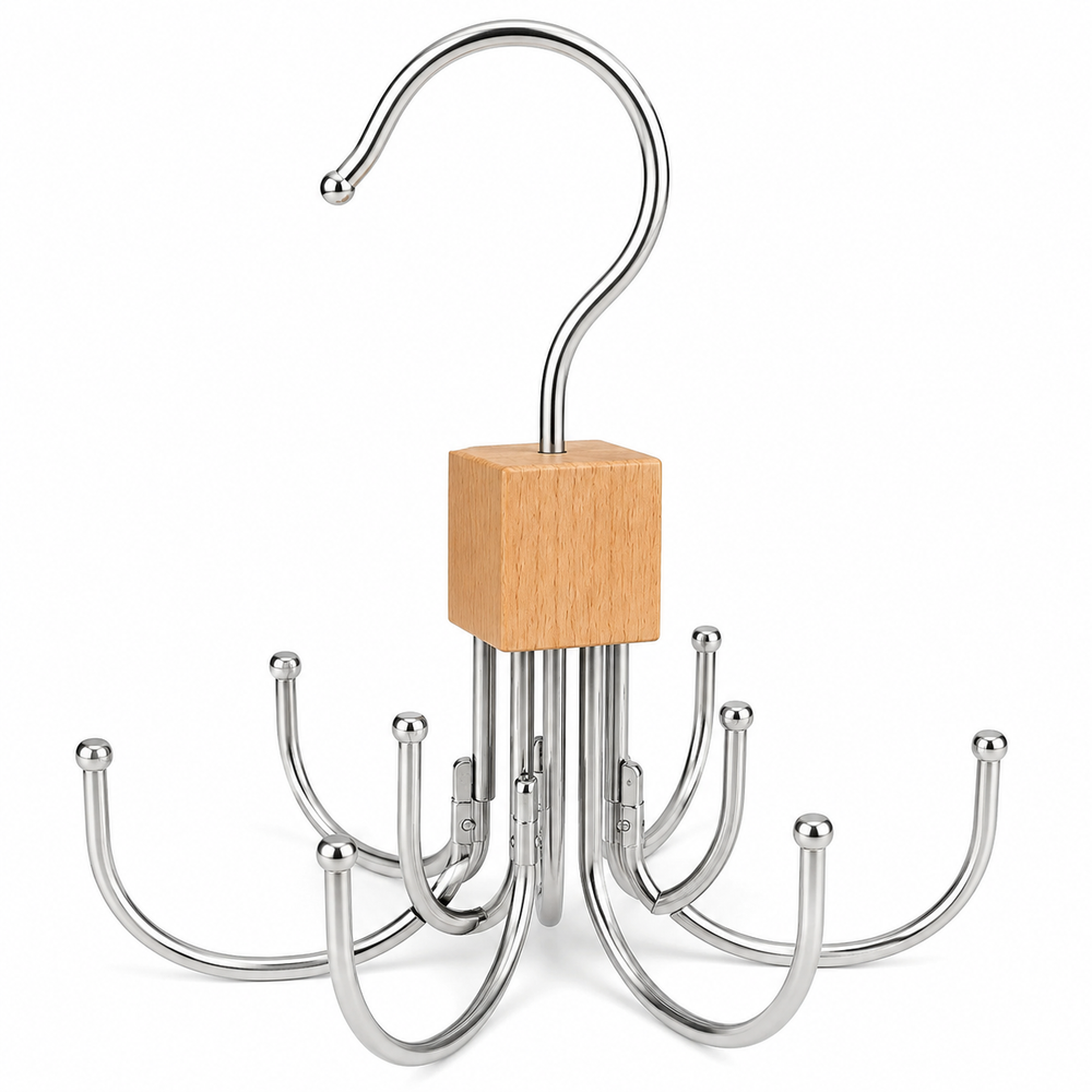 360° Rotating Foldable Multi-Hook Belt Hanger