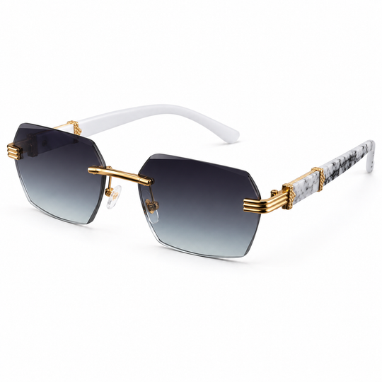 Rimless Rectangle UV400 Gradient Sunglasses