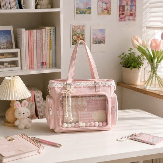 Anime Ita Tote Bag with Clear Display Pocket