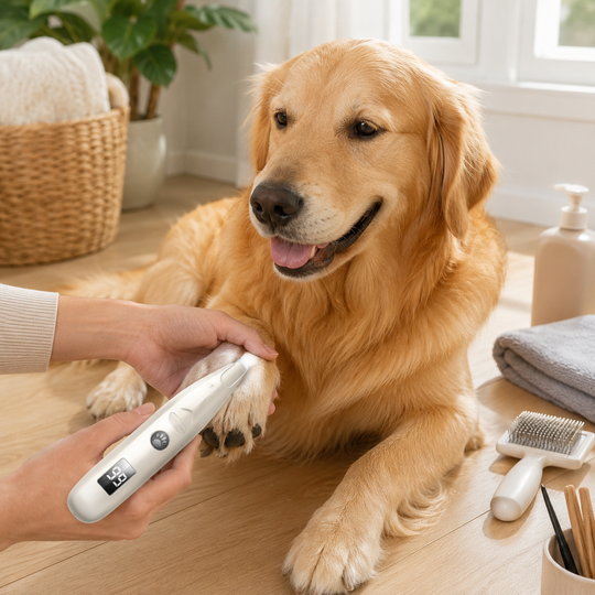 Rechargeable Pet Paw Trimmer with LED Light for Dogs &amp; Cats