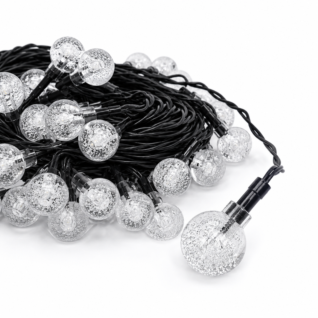 Solar Bubble Globe String Lights 100 LED 39.37FT