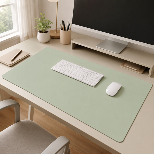 Large Faux Leather Waterproof Desk Pad Mouse Mat