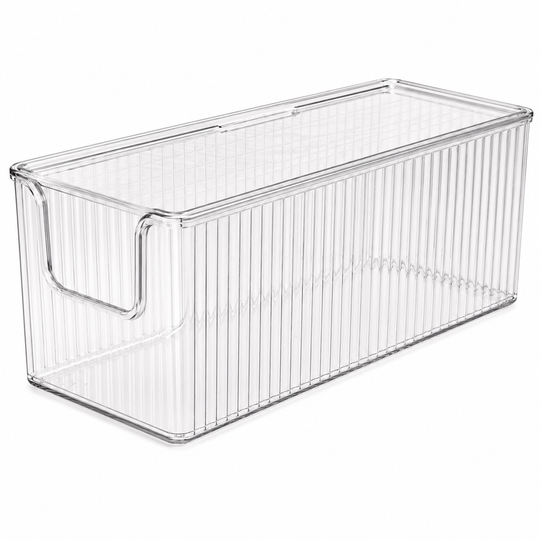 Clear Plastic CD Storage Box Organizer with Handles