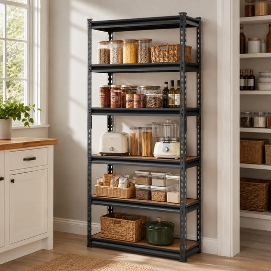 Heavy Duty 5-Tier Metal Storage Shelf 30x12x60 Black