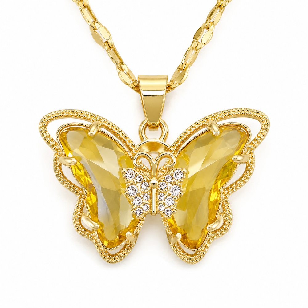 Butterfly Necklace & Earrings Jewelry Set