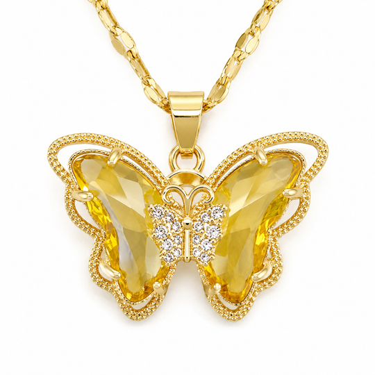 Butterfly Necklace &amp; Earrings Jewelry Set