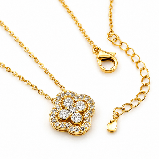 Lucky Clover Flower Pendant Necklace for Women