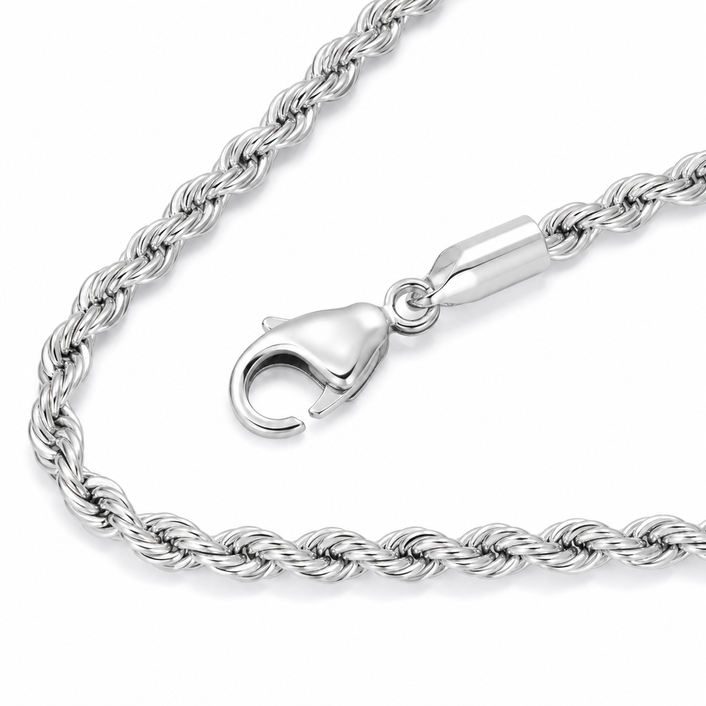 4mm Classic Rope Chain Necklace