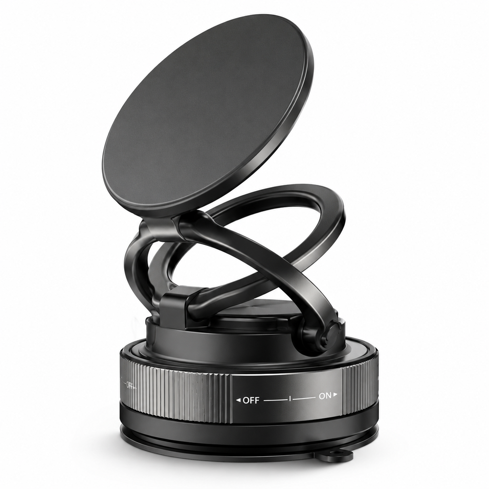 Foldable Magnetic Phone Stand Holder with Vacuum Suction Base