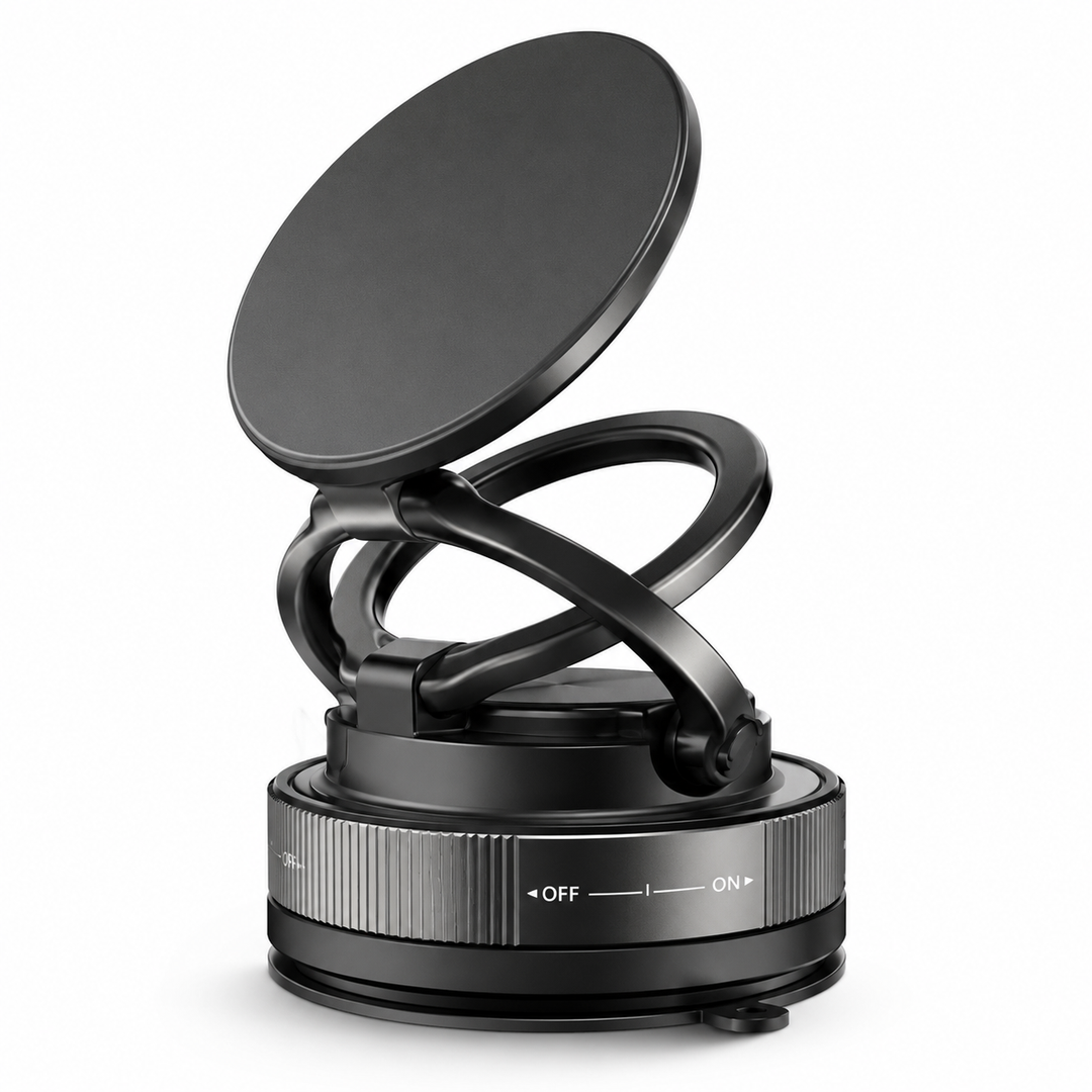 Foldable Magnetic Phone Stand Holder with Vacuum Suction Base