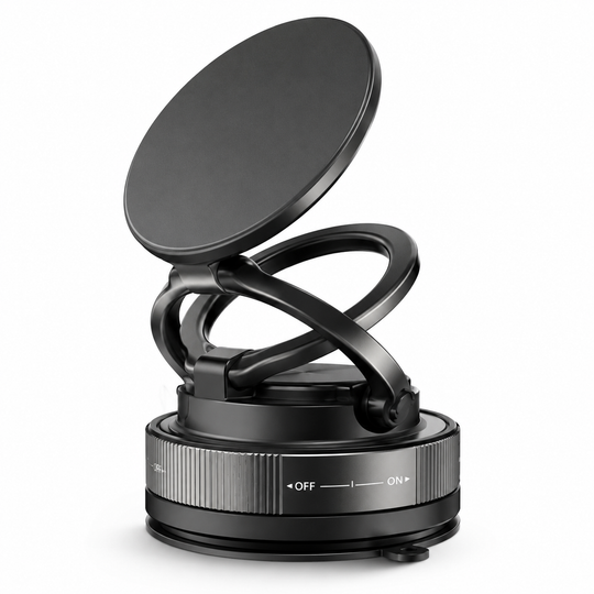 Foldable Magnetic Phone Stand Holder with Vacuum Suction Base