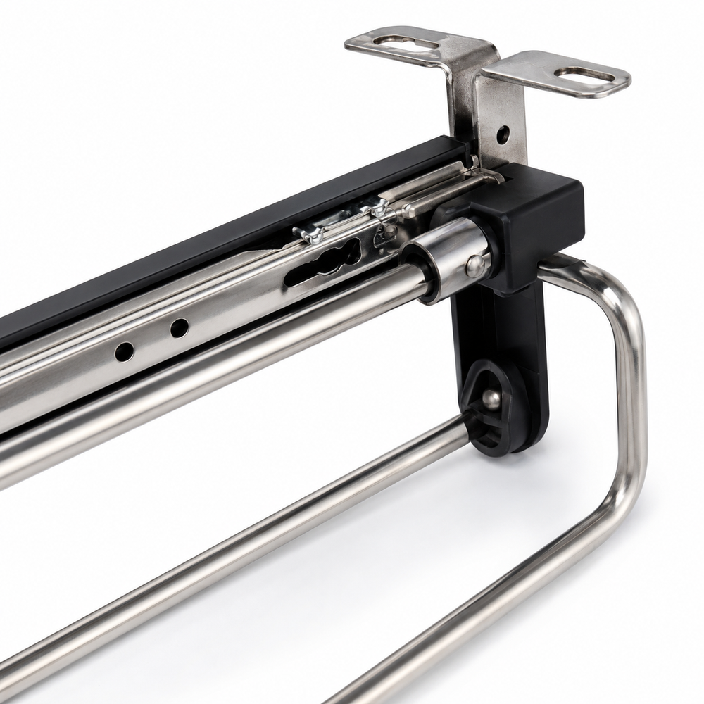 Pull-Out Adjustable Clothes Storage Rod for Wardrobes