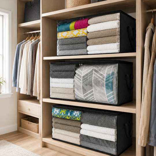 Large Foldable Clothes Storage Bag with Clear Window