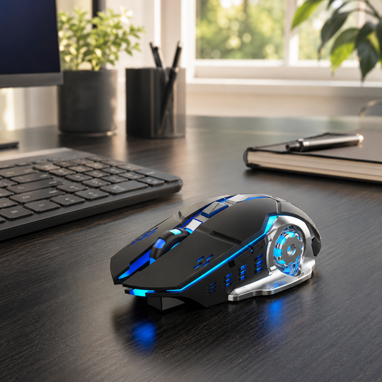 Rechargeable Wireless Bluetooth Gaming Mouse with Silent Clicks