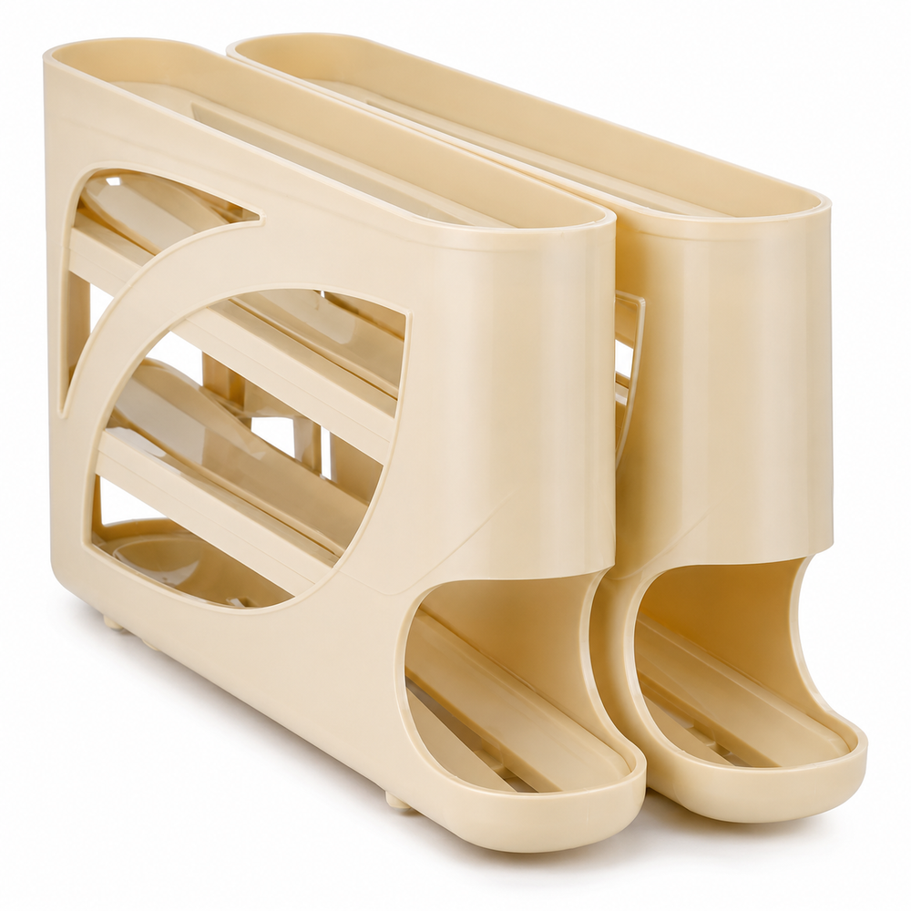 4-Tier Automatic Rolling Egg Dispenser for Refrigerator