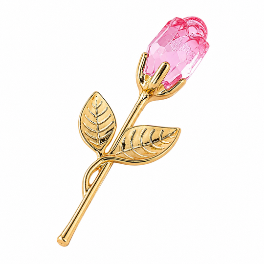Crystal Glass Rose Flower Gift with Decorative Gift Box