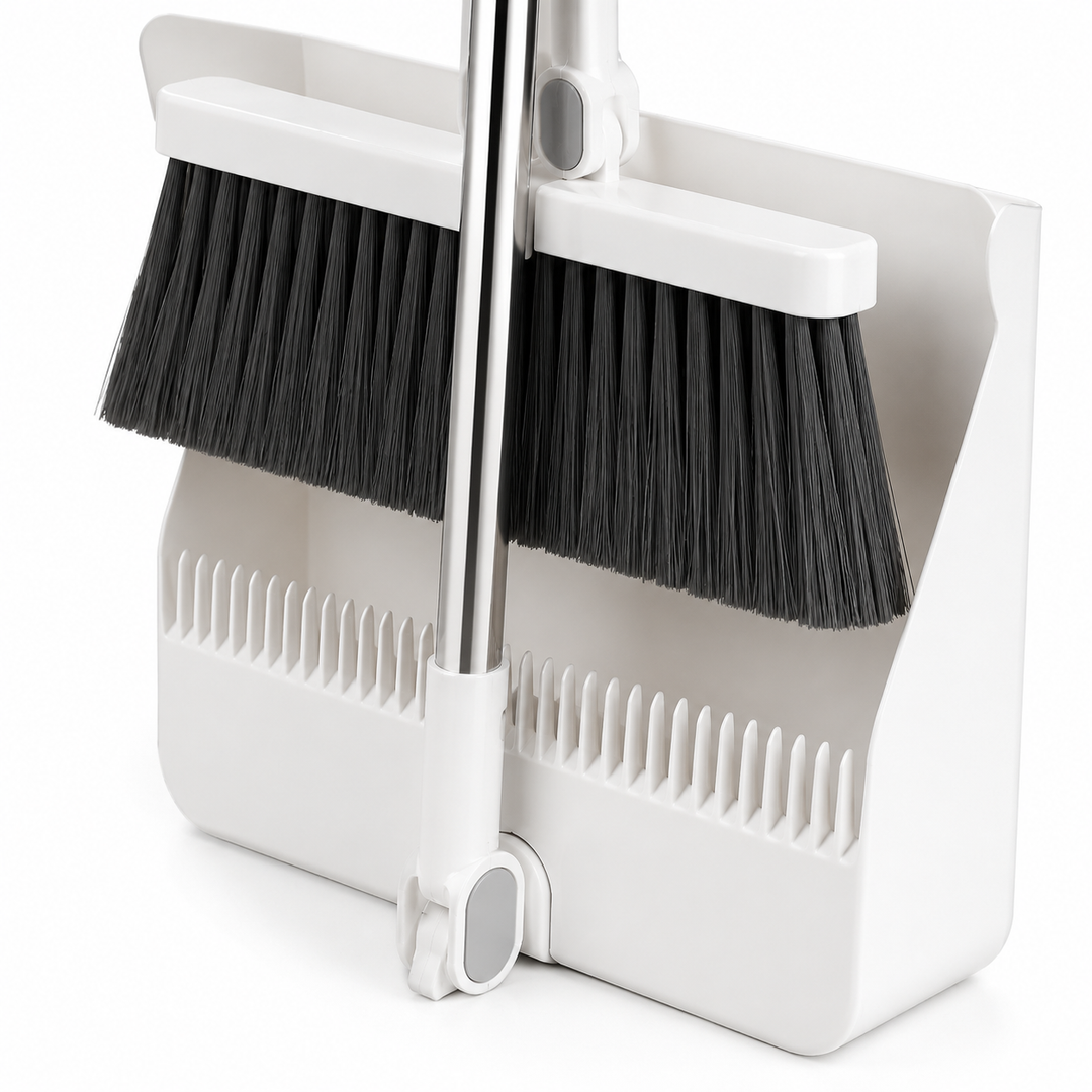 Foldable Long Handle Broom &amp; Dustpan Set