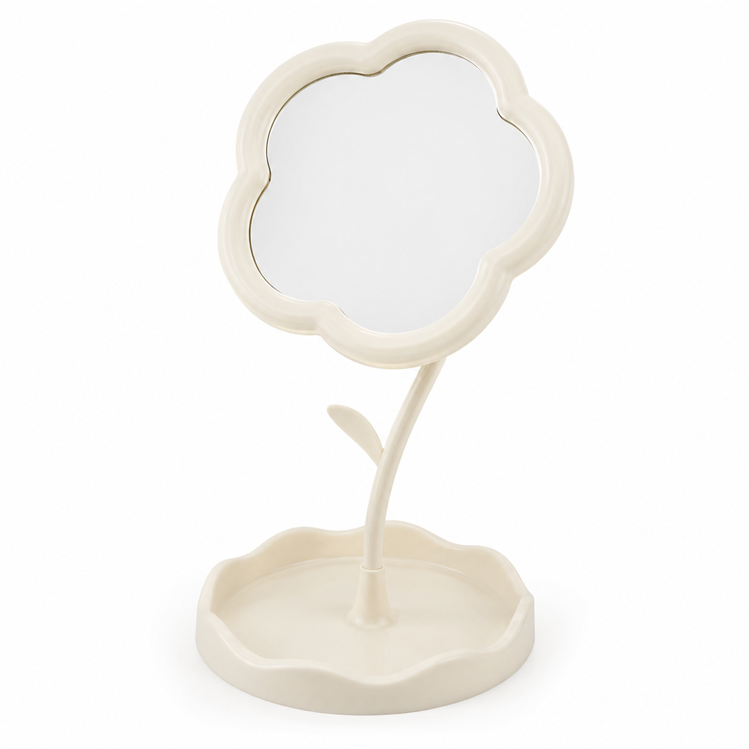 Flower Vanity Mirror with Storage Tray