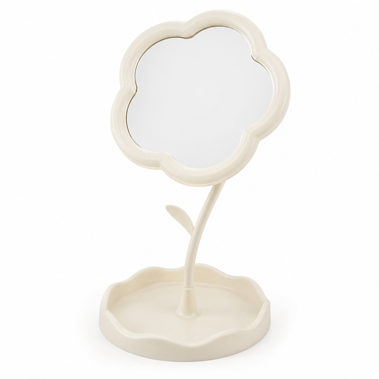 Flower Vanity Mirror with Storage Tray