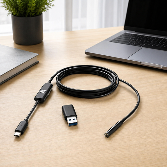 USB-C Endoscope Camera with 6 LED Lights IP67 Waterproof