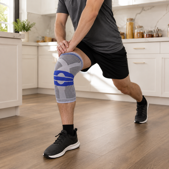 Medical Knee Compression Sleeve with Patella Gel Pad &amp; Side Stabilizers